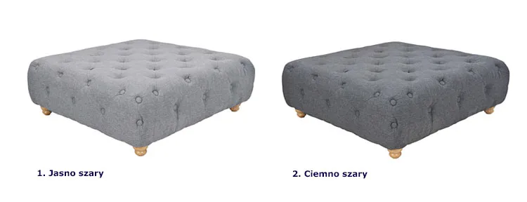Szara elegancka pufa do salonu Grill