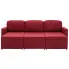 Rozkładana sofa z ekoskóry czerwone wino Lanpara 4Q
