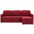 Rozkładana sofa z ekoskóry czerwone wino Lanpara 4Q