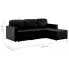 Rozkładana sofa z ekoskóry czarna Lanpara 4Q
