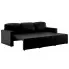 Rozkładana sofa z ekoskóry czarna Lanpara 4Q