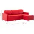 Rozkładana sofa z ekoskóry czerwona Lanpara 4Q
