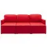 Rozkładana sofa z ekoskóry czerwona Lanpara 4Q