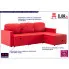 Rozkładana sofa z ekoskóry czerwona Lanpara 4Q