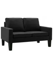 Nowoczesna czarna sofa dwuosobowa - Revex 2X w sklepie aosom.live