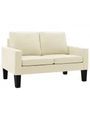 Kremowa sofa nowoczesna z ekoskóry - Revex 2X w sklepie aosom.live