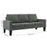 Szara sofa Clorins 3X wymiary