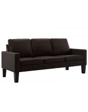Brązowa tapicerowana sofa do salonu - Revex 3X w sklepie aosom.live