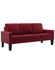 Bordowa nowoczesna tapicerowana sofa - Revex 3X w sklepie aosom.live