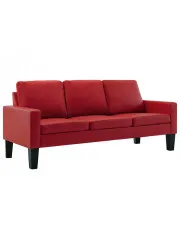 Czerwona sofa minimalistyczna - Revex 3X w sklepie aosom.live