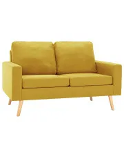 Dwuosobowa żółta sofa - Muria 2Q w sklepie aosom.live