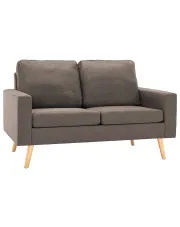 2-osobowa sofa taupe - Muria 2Q w sklepie aosom.live