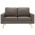 Dwuosobowa sofa taupe z tkaniny Eroa 2Q 