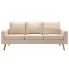 Kremowa sofa z tkaniny Eroa 3Q