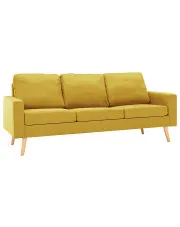 3-osobowa żółta sofa - Muria 3Q w sklepie aosom.live