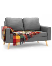 2-osobowa jasnoszara sofa - Muria 2Q w sklepie aosom.live