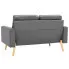 Dwuosobowa jasnoszara sofa z tkaniny Eroa 2Q