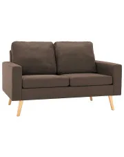 2-osobowa brązowa sofa - Muria 2Q w sklepie aosom.live