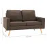 Dwuosobowa brązowa sofa z tkaniny Eroa 2Q