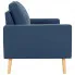 Dwuosobowa niebieska sofa z tkaniny Eroa 2Q