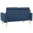 Dwuosobowa niebieska sofa z tkaniny Eroa 2Q