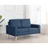 Dwuosobowa niebieska sofa z tkaniny Eroa 2Q