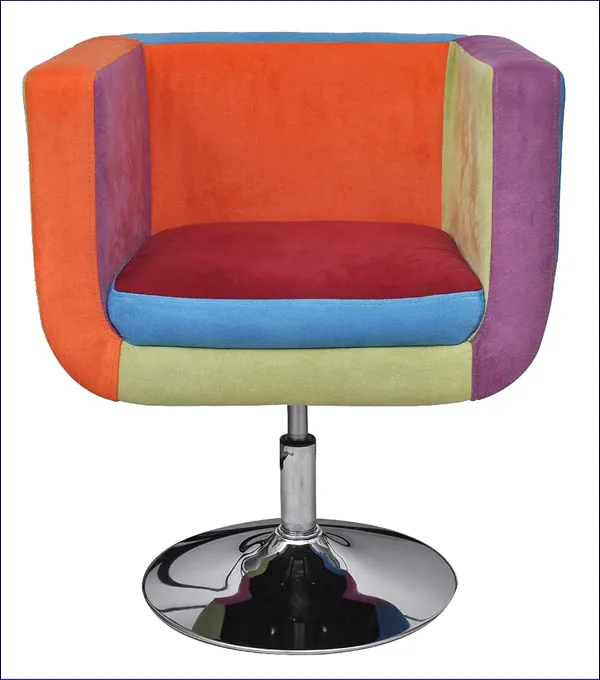 Kolorowy fotel klubowy w stylu patchwork CM