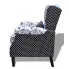 Fotel uszak w stylu patchwork Prado