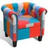Fotel patchworkowy chesterfield - Xala