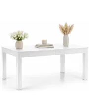 Biały minimalistyczny rozkładany stół - Ignis w sklepie aosom.live