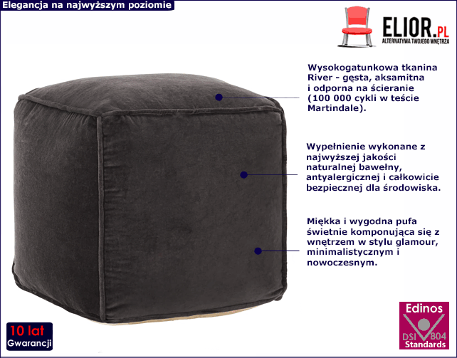 Szara pufa Istro 3X