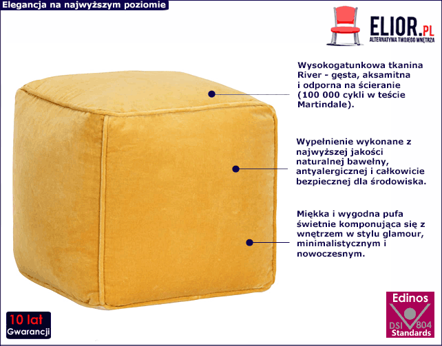 Żółta pufa Istro 3X