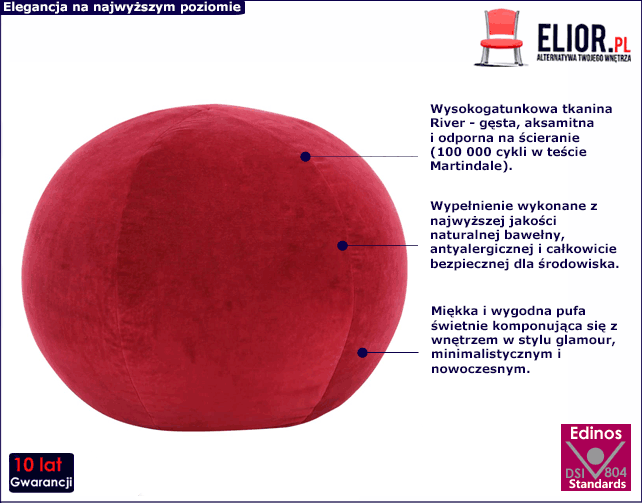 Czerwona pufa Istro 2X