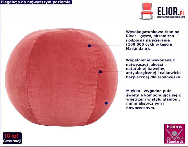 Różowa pufa Istro 2X