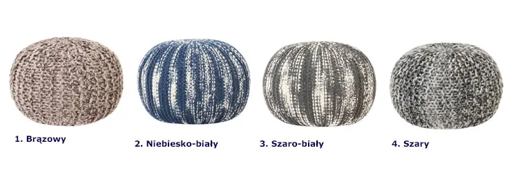 Wszystkie kolory pufy Reos 2X
