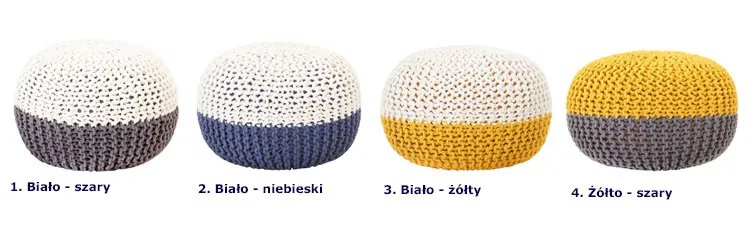 Wszystkie kolory pufy Wiota