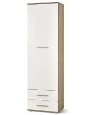 Szafa Kaloe C2 głębokość 40 cm - biały połysk + dąb sonoma w sklepie aosom.live