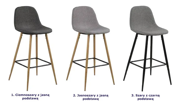 Nowoczesny stołek barowy Ingram 3X