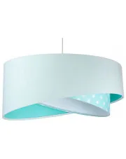 Miętowa lampa wisząca z abażurem - EXX01-Delris w sklepie aosom.live
