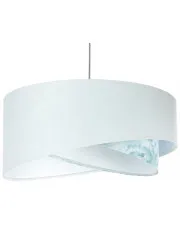 Biało-niebieska lampa wisząca z abażurem - EXX04-Delix w sklepie aosom.live