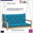 Drewniana huśtawka z błękitną poduszką Paloma 2X infografika