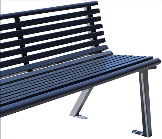 Ławka miejska 150 cm z drewna i stali Arona 2X