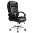 Czarny ergonomiczny biurowy fotel obrotowy - Loko