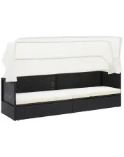 Czarna sofa ogrodowa z zadaszeniem - Magnolia w sklepie aosom.live