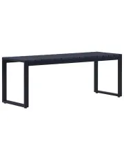 Czarna ławka ogrodowa 120,5 cm - Fordep w sklepie aosom.live