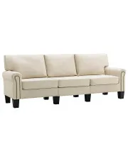 Luksusowa trzyosobowa kremowa sofa - Dionas 3X w sklepie aosom.live
