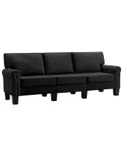 Trzyosobowa czarna sofa - Dionas 3X w sklepie aosom.live