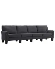 Czteroosobowa ciemnoszara sofa - Dionas 4X w sklepie aosom.live