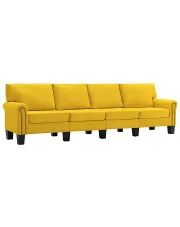 Czteroosobowa żółta sofa - Dionas 4X w sklepie aosom.live