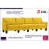 Luksusowa czteroosobowa sofa jasnoszara Alaia 4X
